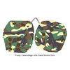 3 Inch Camouflage Fuzzy Dice with Dark Brown Dots