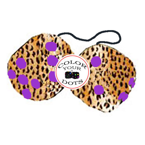 3 Inch Cheetah Fuzzy Dice