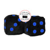 3 Inch Black Fuzzy Dice