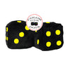 4 Inch Black Fuzzy Dice