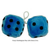 4 Inch Bubblegum Blue Furry Dice with Black Dots