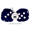 4 Inch Dark Blue Fluffy Dice with White Dots