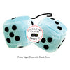 4 Inch Light Blue Plush Dice with Black Dots