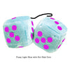 4 Inch Light Blue Plush Dice with Hot Pink Dots