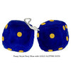 3 Inch Royal Navy Blue Plush Dice with GOLD GLITTER DOTS