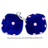 3 Inch Royal Navy Blue Plush Dice with LIGHT PINK GLITTER DOTS