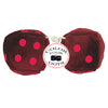 3 Inch Burgundy Fuzzy Dice
