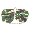 3 Inch Camouflage Fuzzy Dice with NO Dots