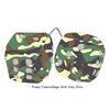 3 Inch Camouflage Fuzzy Dice with Grey Dots