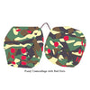 3 InchCamouflage Fuzzy Dice with Red Dots