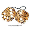3 Inch Cheetah Fuzzy Dice with White Dots