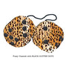 3 Inch Cheetah Fuzzy Dice with BLACK GLITTER DOTS
