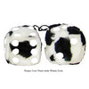 4 Inch Cow Fluffy Dice with White Dots