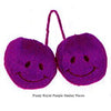 3 Inch Fluffy Royal Purple Smiley Faces
