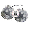 3 Inch Gray Fuzzy Dice