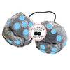 4 Inch Grey Fuzzy Dice