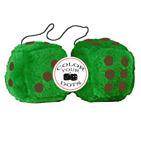4 Inch Emerald Green Plush Dice