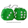 4 Inch Emerald Green Plush Dice with Grey Dots