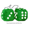 4 Inch Emerald Green Plush Dice with White Dots