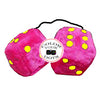 4 Inch Hot Pink Plush Dice