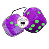 3 Inch Royal Purple Furry Dice