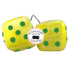 4 Inch Yellow Fuzzy Dice