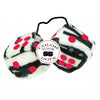 3 Inch Zebra Fuzzy Dice