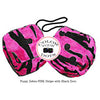 3 Inch Zebra Pink Plush Dice with Black Dots